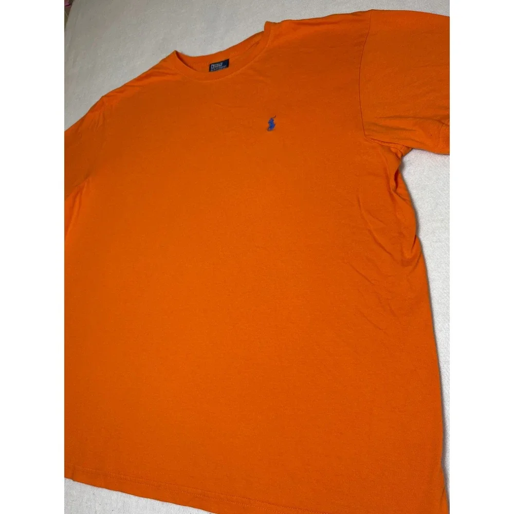 Polo Ralph Lauren Mens XL Orange Short Sleeve Crewneck Pony Logo T-Shirt